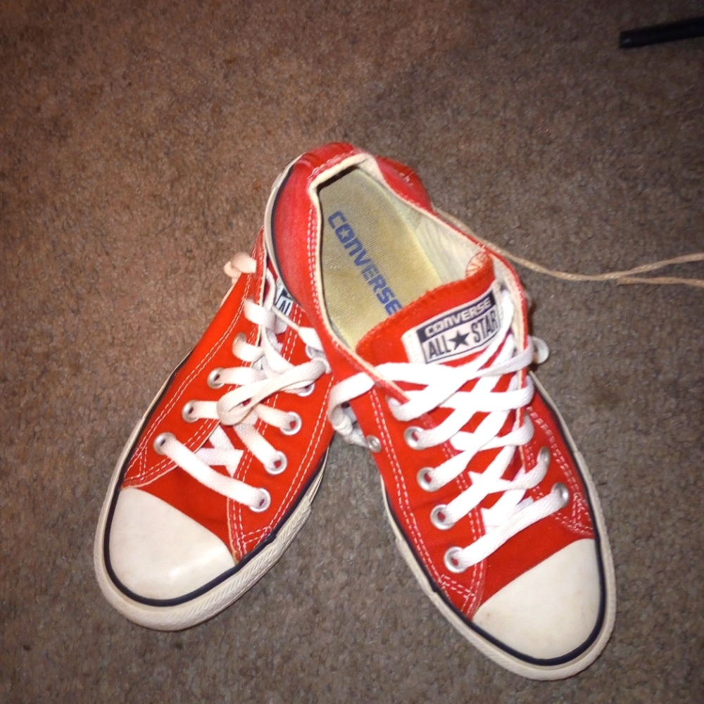 Converse red size 6.5 women's/5.5 mens